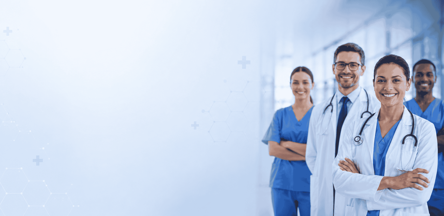Healthcare professionals smiling